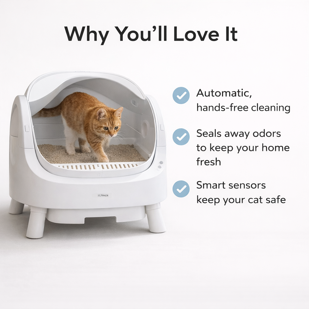 PurrSync Open-Top Cat Litter Box