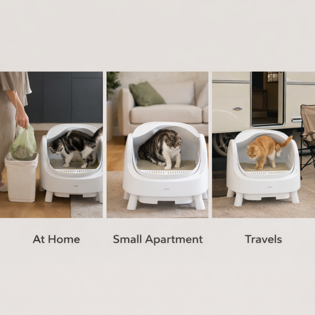 PurrSync Open-Top Cat Litter Box
