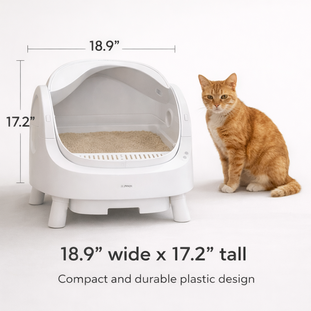 PurrSync Open-Top Cat Litter Box